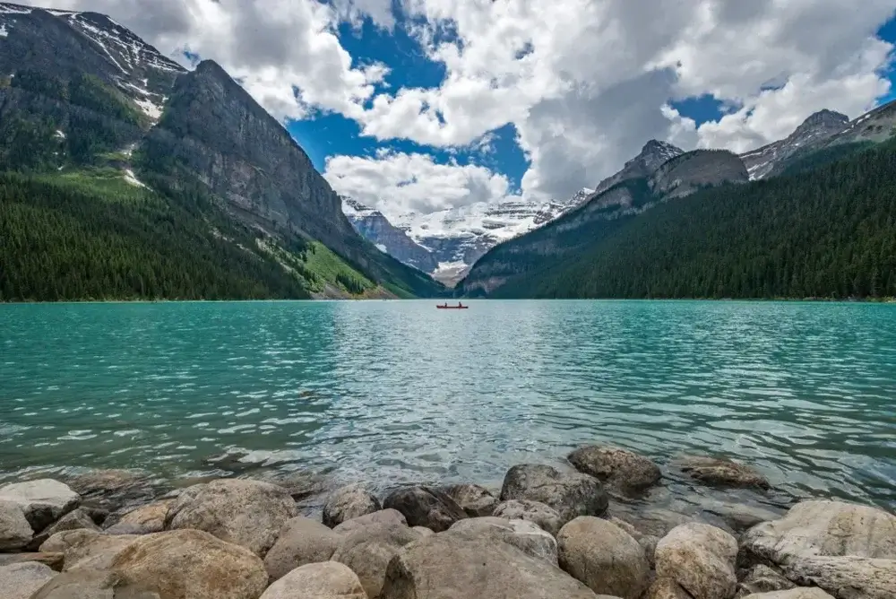 1st solo trip destinations Lake Louise and mountains in Canadian Rockies