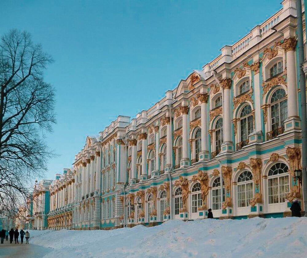 Second city St Petersburg, Summer Palace covered in snow