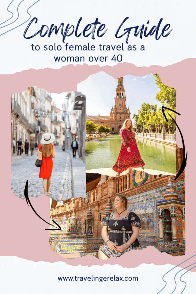 Complete guide to solo travel as a woman over 40  images of 3 women enjoying solo travel