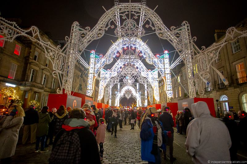 Image of  Christmas Lights along George St Edinburgh