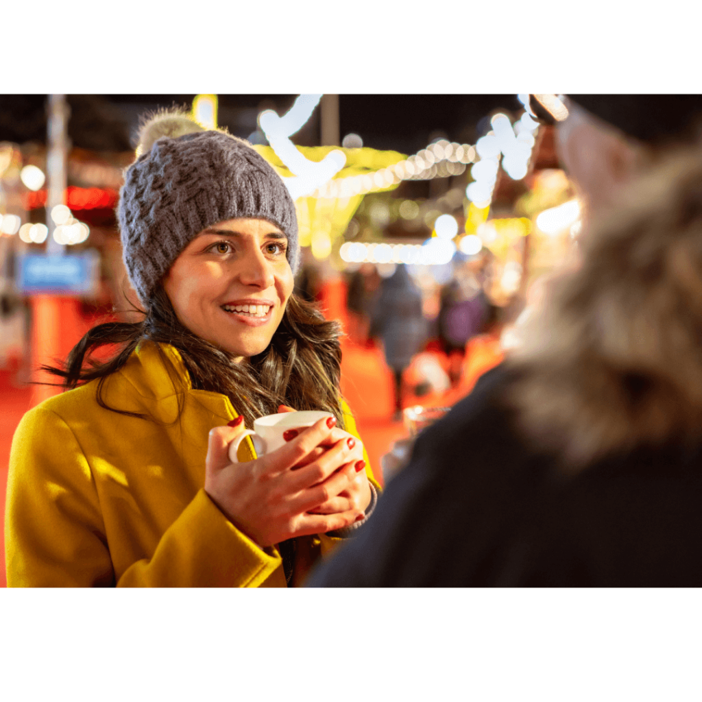 Image of Girl drinking host chocolate