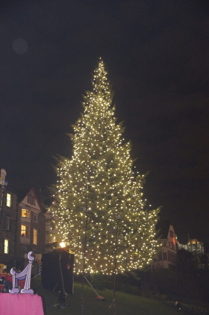 The Christmas tree on The Mound, Edinburgh